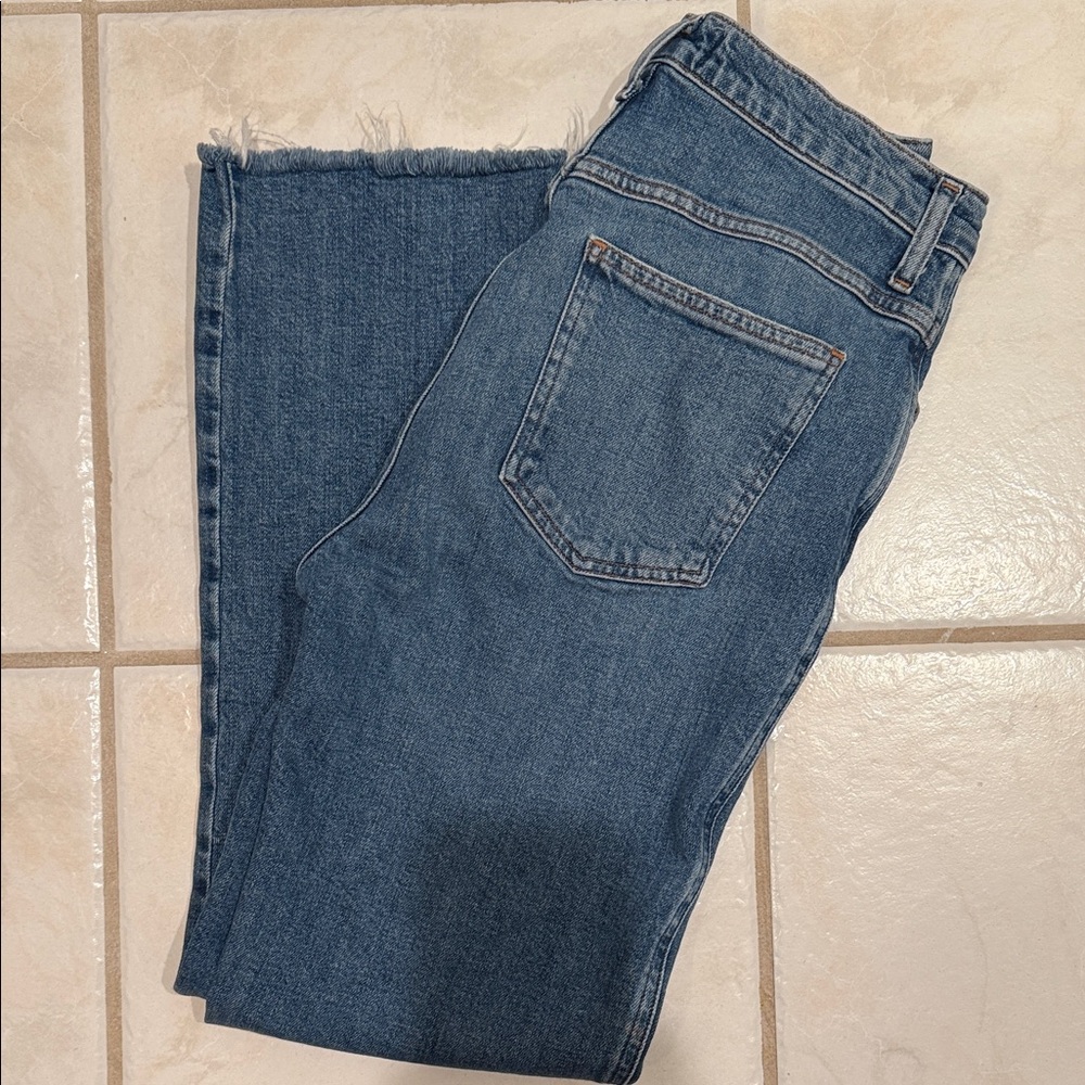Agolde Frayed Hem Blue Jeans - Picture 4 of 4